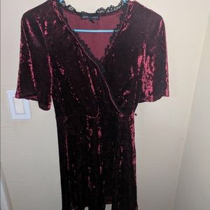 Red velvet homecoming dress